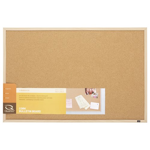 QUARTET CORKBOARD OAK FRAME 580X890MM